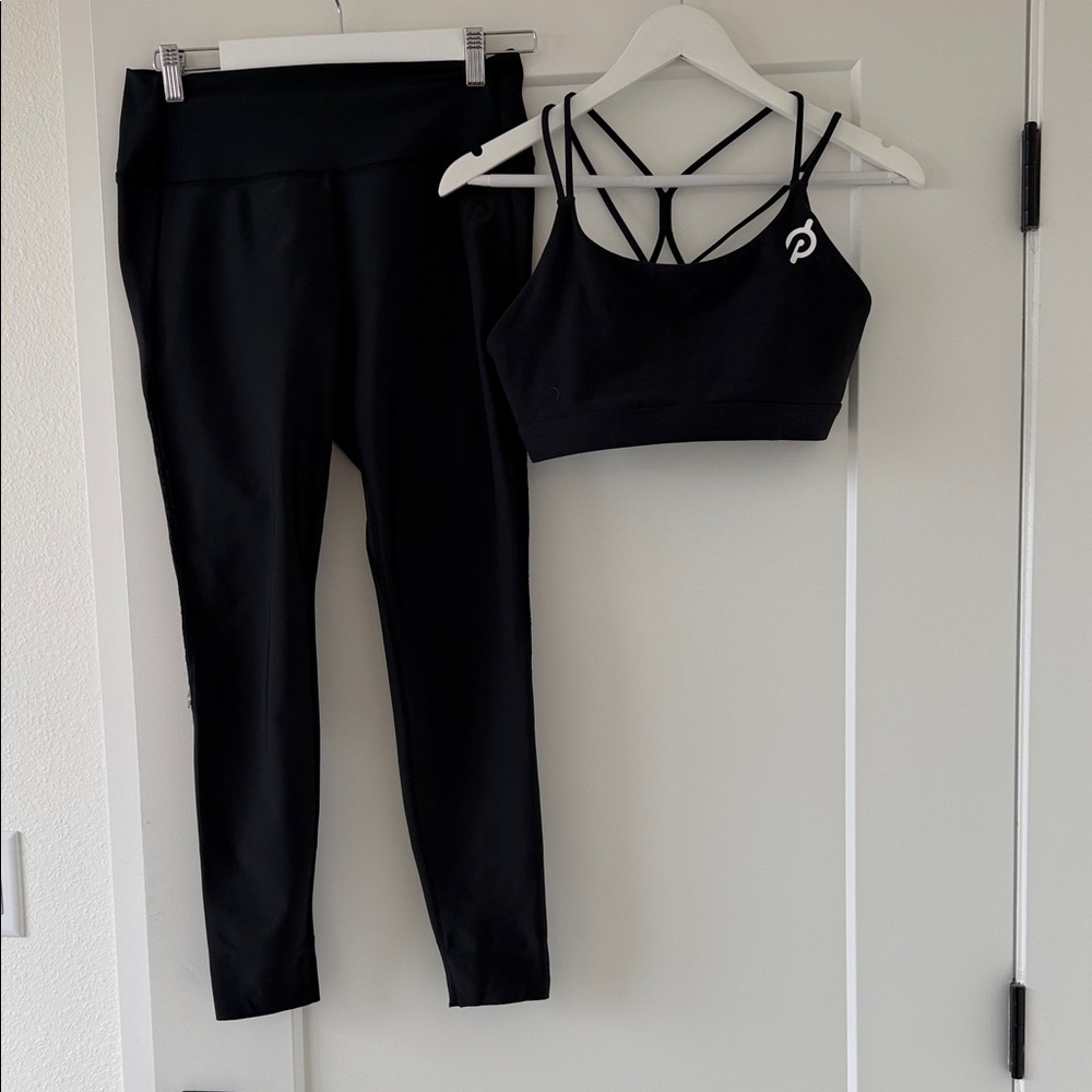 Peloton Black Women's Leggings  & Bra set